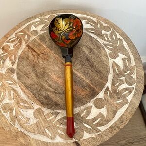 Hand-Painted Russian Khokhloma Wooden Spoon